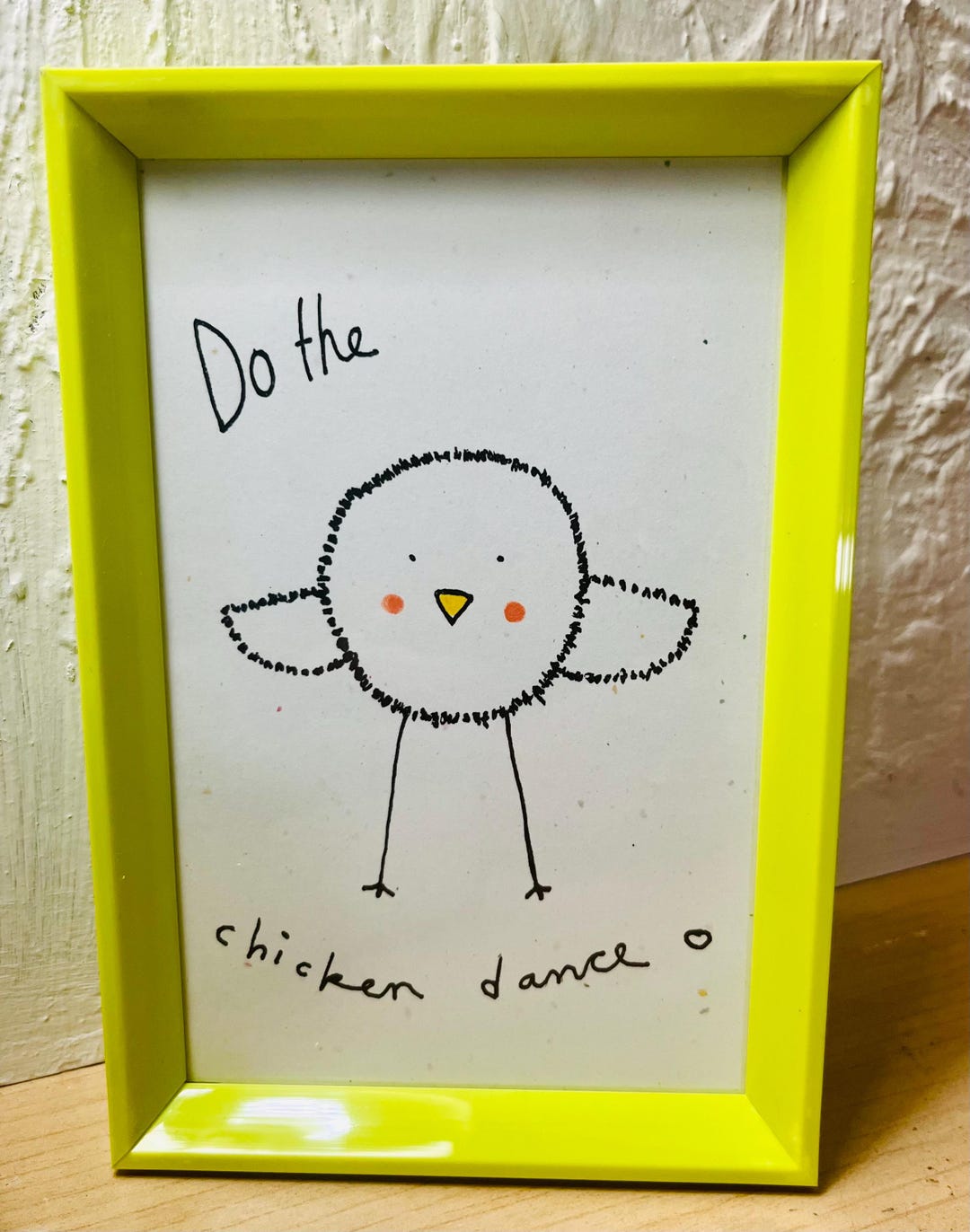Do the Chicken Dance - 5x7 Bright Green Framed Print From Original ...
