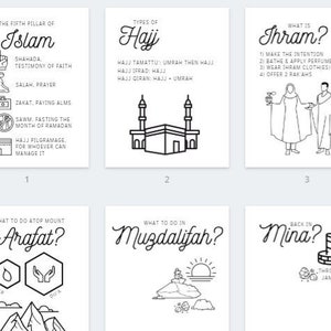 Hajj Coloring Sheet Activity Bundle | Eid AlAdha Printable Kids Activities | Children&#39;s Educational Islamic Holiday | Muslim Kids School