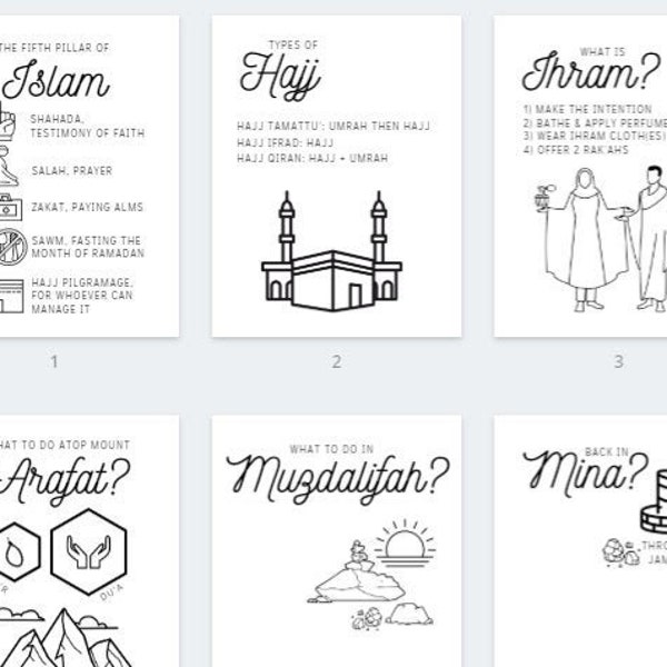 Hajj Coloring Sheet Activity Bundle | Eid AlAdha Printable Kids Activities | Children's Educational Islamic Holiday | Muslim Kids School