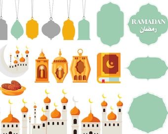 Ramadan SVG Design Bundle | Eid Mubarak, Islamic Holiday (Digital File)