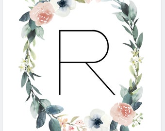 Elegant Ramadan Mubarak Banner | Blush Floral, Islamic Decor (Printable)