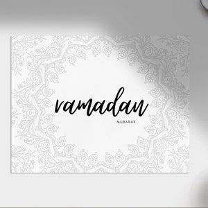 Ramadan Mubarak Decor Printable | Simple Ramadan Party Decoration ...