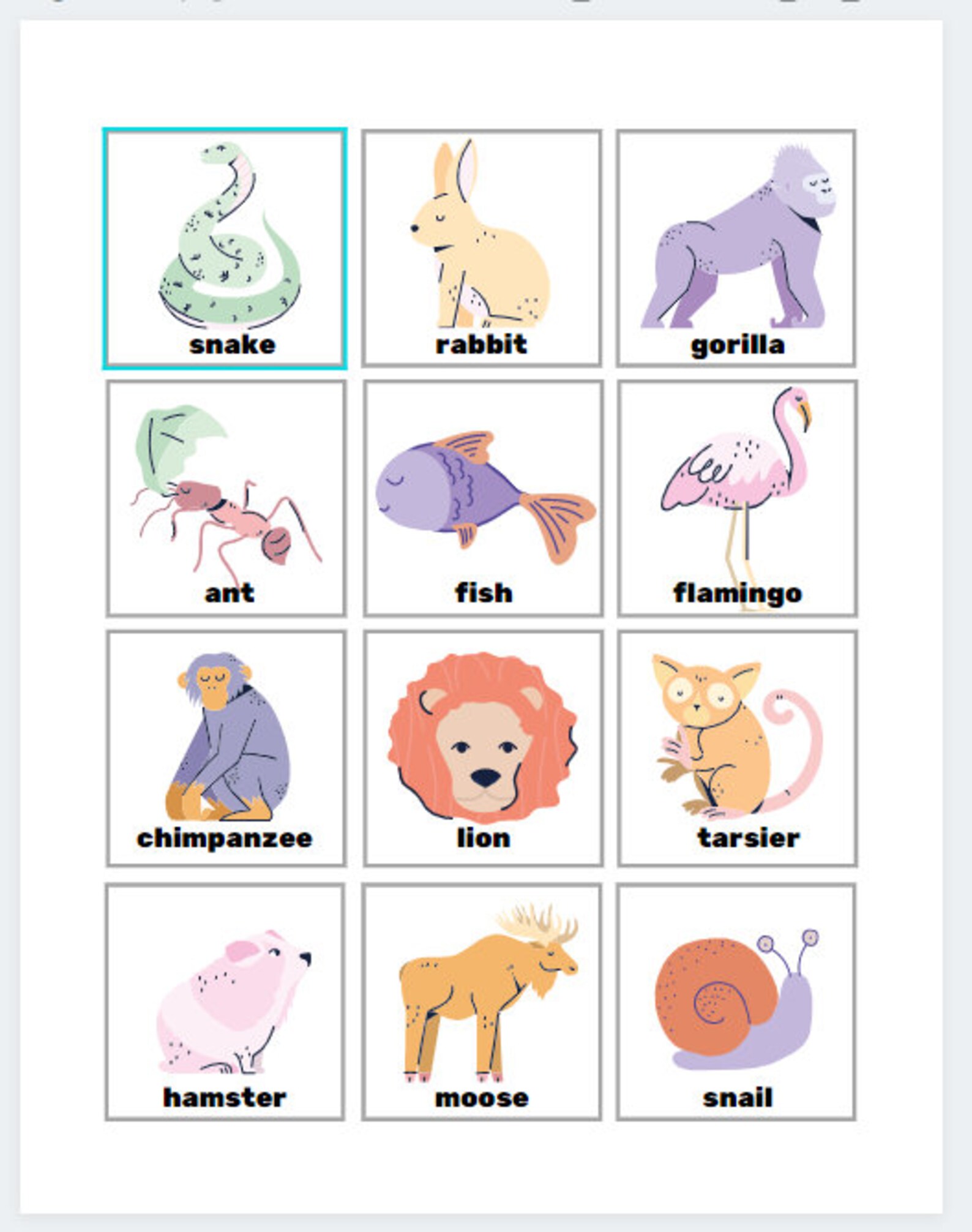 36 Card Toddler Charades Download Preschool Card Game Etsy