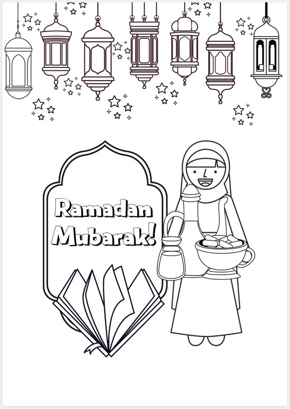Ramadan Activity Book Printable For Kids, Ramadan Coloring For Ages 6