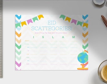 Eid Scattergories Game | Printable Family Activity (PDF)