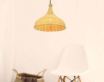 Rattan Pendant Light Lampshade Wiker handmade Lamp shade