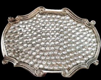 Rhinestone Belt Buckle White Rhinestones Western Girls Belts & Buckles