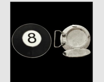 Pool Game Number Eight 8 Ball Billards Belt Buckle Buckles