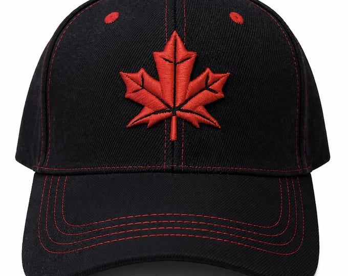 Canada Embroidered Baseball Hat Cap Red Mapleleaf