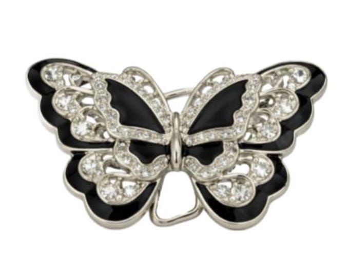 Butterfly Belt Buckle Rhinestone Fashion Wide Buckles