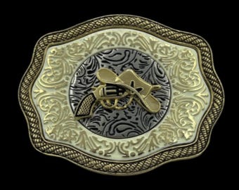 Cowboy Hat Belt Buckle Gun Cowboys Cowgirls Rodeo Western Colt Buckles Belts