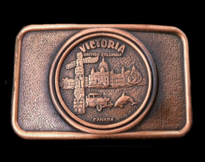 Victoria B.C British Columbia Canadian Souvenir Belt Buckle