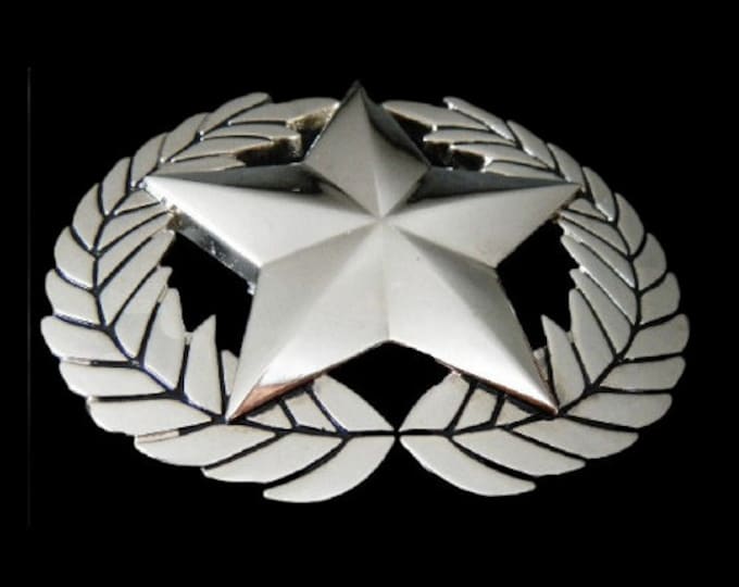 Star wings western belt buckle