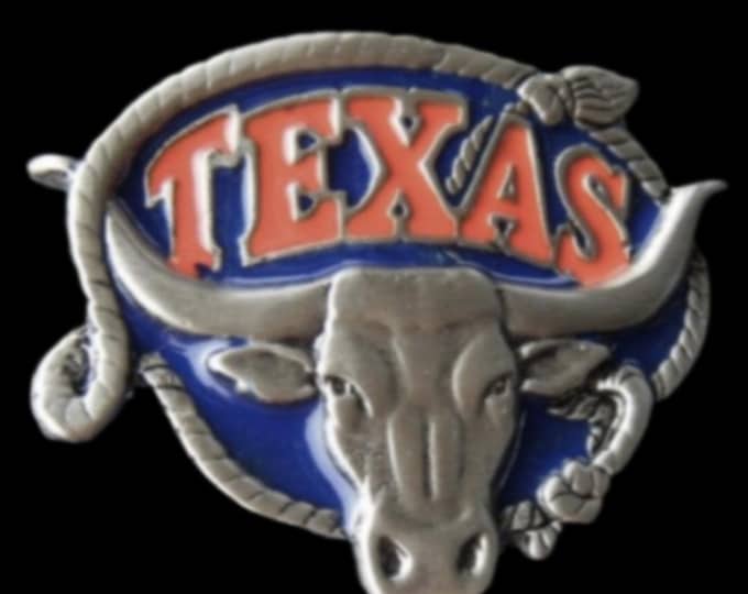 Texas Longhorn Rodeo Western Belt Buckle