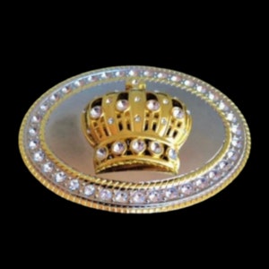 Gold Rhinestone Belt Buckle - Etsy display picture 3