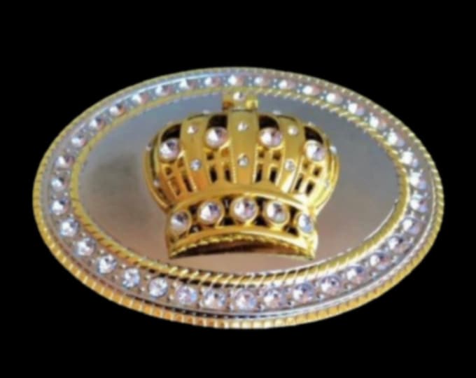 Crown Belt Buckle Royal Wedding Fashion Costume Rhinestone Buckles