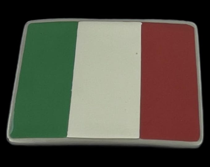 Belt Buckle Italian Flag Italy Italia Soccer Game Sport Buckles