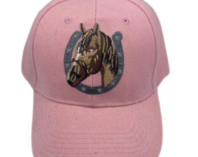 Horseshoe Hat Pink Ball Cap Horse Hats Baseball Ball Caps
