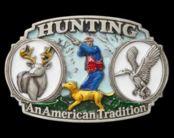Hunting Hunter An American Tradition Belt Buckle Boucle de Ceinture