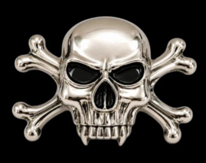 Skull Skeleton Crossbones Skullhead Belt Buckle