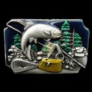 Fish Belt Buckle Fishing Sport Gear Trout Buckles