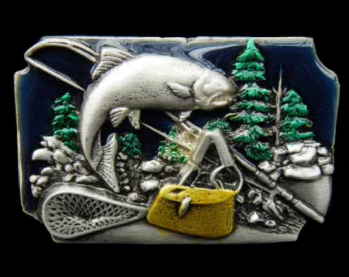 Bass Fishing Belt Buckle - Fisherman – Metal Some Art