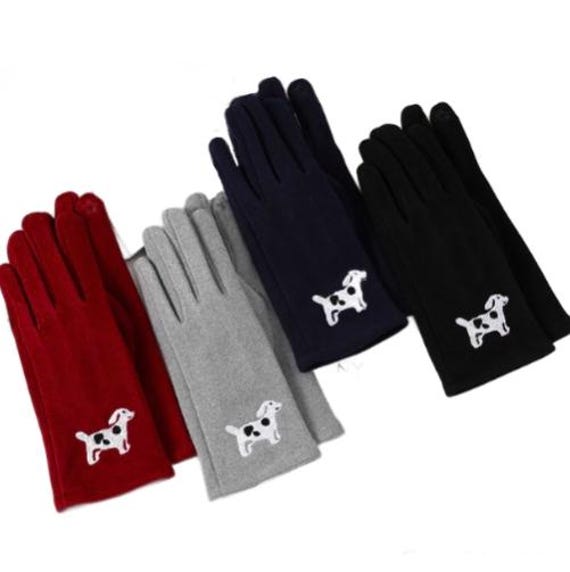 Frauen-Winter-warme Mode-Handschuhe mit Hund - Etsy sterreich