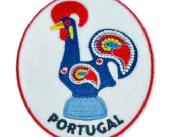 Galo de Barcelos Rooster Patch Portugal Portuguese Embroidered Iron-On Souvenir