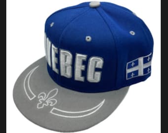 Quebec Quebecois Flag Fleur De Lys Lis Hat Cap Baseball Chapeau Casquette