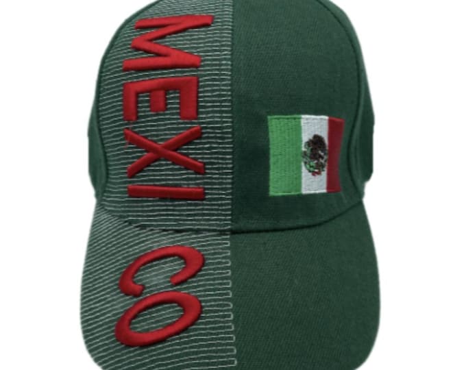 Mexico Mexican Flag Sports Soccer Baseball Cap Hat Caps