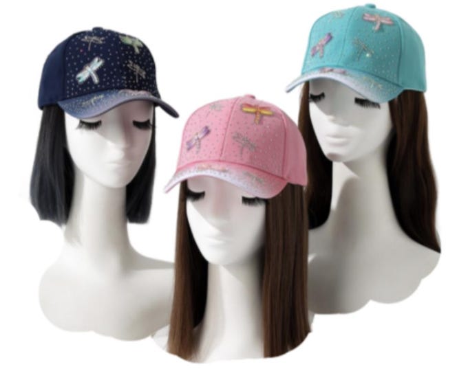 Rhinestone Dragonfly Bling Women's Baseball Cap Summer Hat