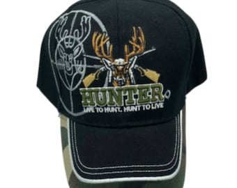 Hunter Live To Hunt Hunt To Live Deer Buck Outdoor Sports Cap Hat