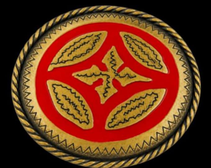 Celtic Warrior Shield Gold Tone Unique Vintage Belt Buckle Buckles
