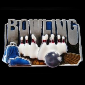 Bowlingkugeln Pins Schuhe Taschen Sportspieler Gürtelschnalle Schnallen