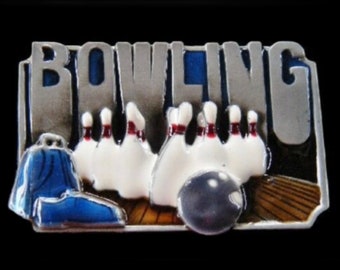 Bowling Balls Pins Shoes Bags Sports Players Belt Buckle Buckles