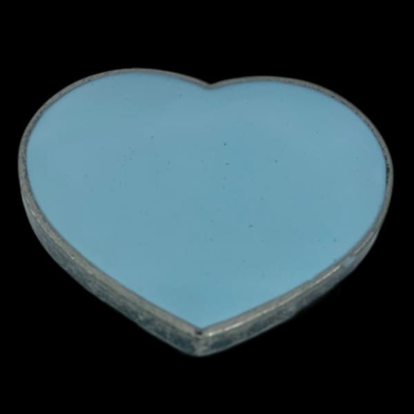 Love Gift Valentine Light Blue Heart Belt Buckle Boucle de Ceinture