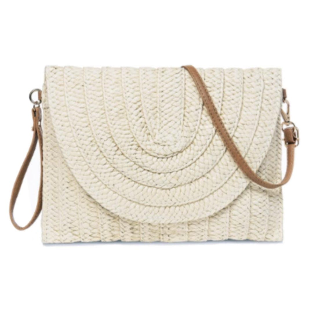 Women Straw Clutch Bag Summer Beach Woven Crossbody Shoulder  display picture 1