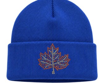 Winter Toque Beanie Hat Canada Canadian Maple Leaf Flag Toques Tuque Hats