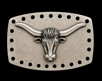 Longhorns Texas Western Bull Rodeo Cowboy Belt Buckle Buckles