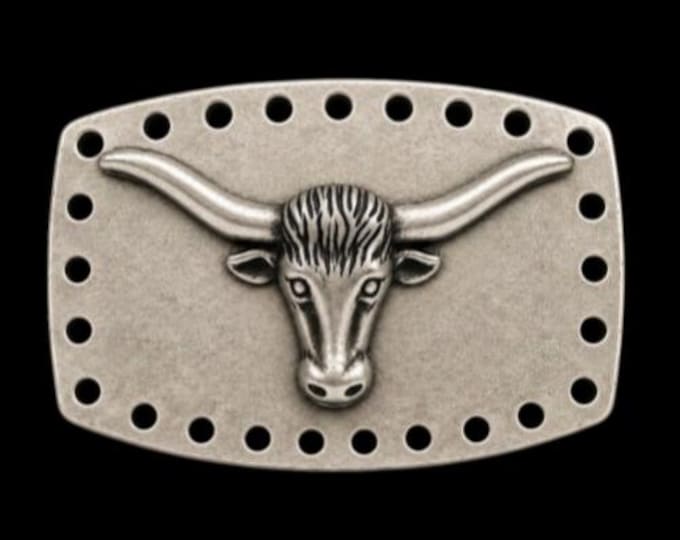 Longhorns Texas Western Bull Rodeo Cowboy Belt Buckle Buckles