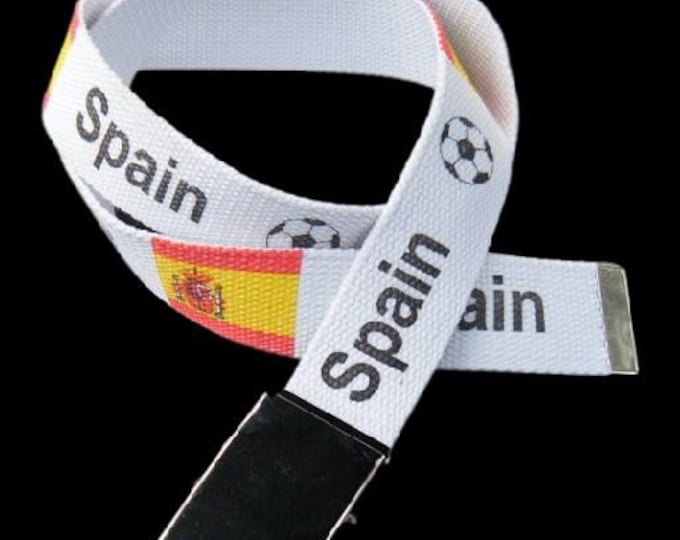 Spain Spanish Flag Soccer Ball Fashion Unisex Belt & Buckle