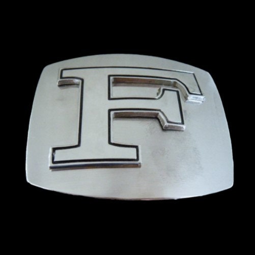 GlyphsTreasures Letter F Belt Buckle