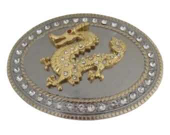 Dragon Western Men's Belt Buckles for Women Cowboy Rodeo Rhinestone Belt Buckle