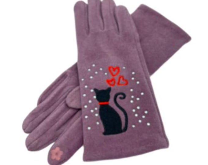 Women Winter Warm Fashion Gloves With Cat Ears