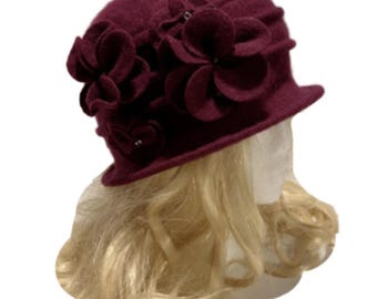 Lovely Woman Autumn Winter Warm Outdoor Wool Casual Fashion Elegant Gatsby Hat