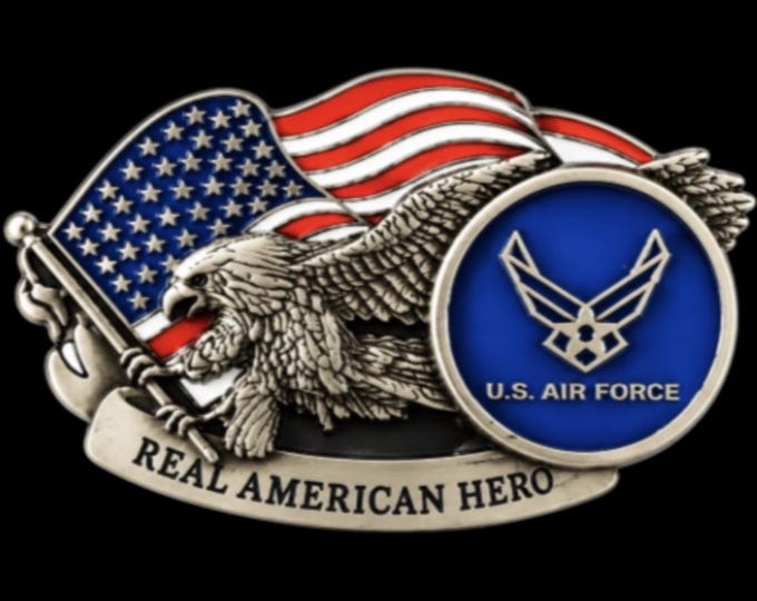 Belt Buckle Eagle US Air Force American Hero Flag Buckles