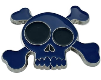 Poison Skeleton Skull Cross Bones Metal Fashion Belt Buckle