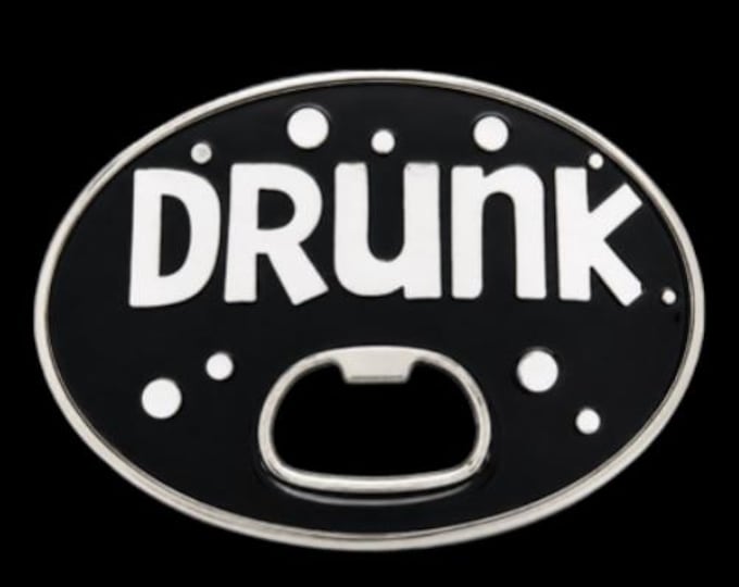 Belt Buckle Drunk Beer Bottle Opener Bar Humor Drinking Party Costume Buckles