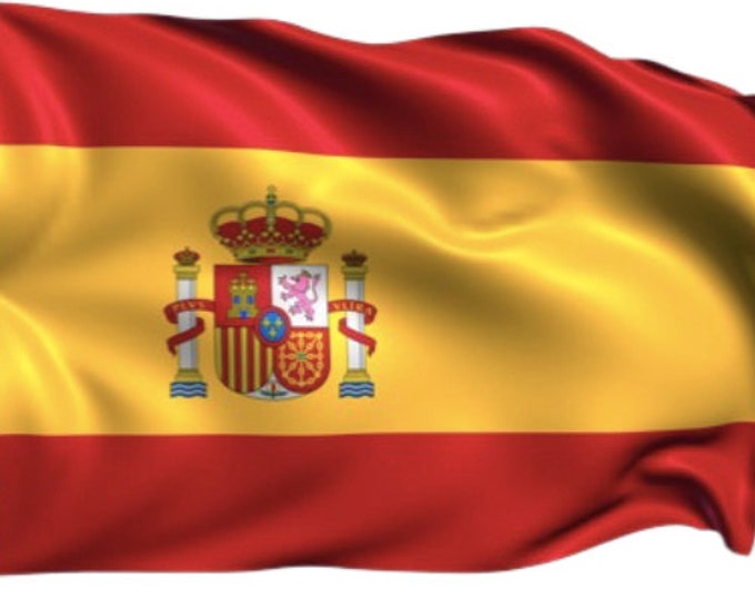 Spain Espana National Country Waving Pole Flag Soccer