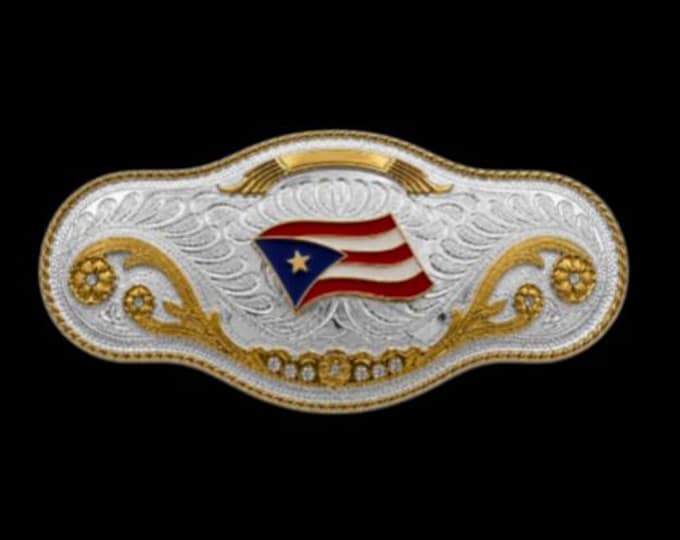 Puerto Rico Rican Flag Big Champion Cool Belt Buckle Buckles